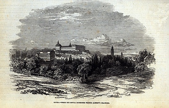 Gotha; engraved by W.J. Linton, from ''The Illustrated London News'', 16th August 1845 od Anton Schantz