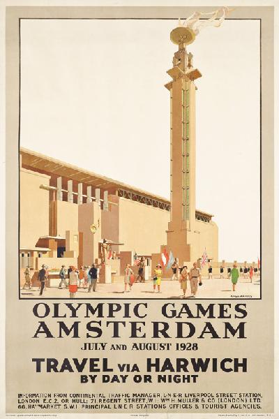 A poster advertising the 1928 Olympic Games in Amsterdam, 1928