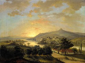 View of the Vistula and the hill of the blissful Bronislawa in Cracow od Antoni Lange