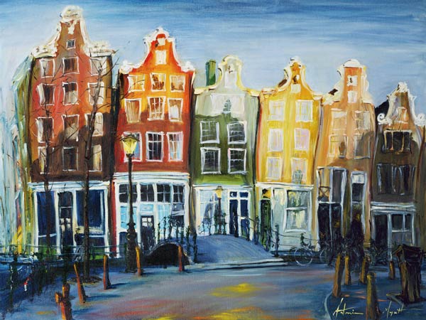 Houses of Amsterdam, 1999 (oil on canvas)  od Antonia  Myatt