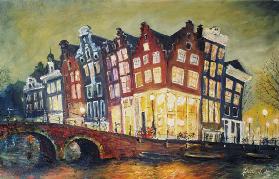 Bright Lights, Amsterdam, 2000 (oil on canvas) 