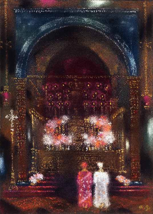 Corpus Domini (Altar von San Marco, Venedig) od Antonio Augusto Giacometti