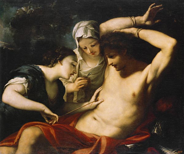 The Saints Sebastian, Irene and Lucia od Antonio Balestra