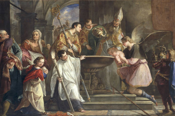 A.Bellucci /Baptism of St.Eusebius/ Ptg. od Antonio Bellucci