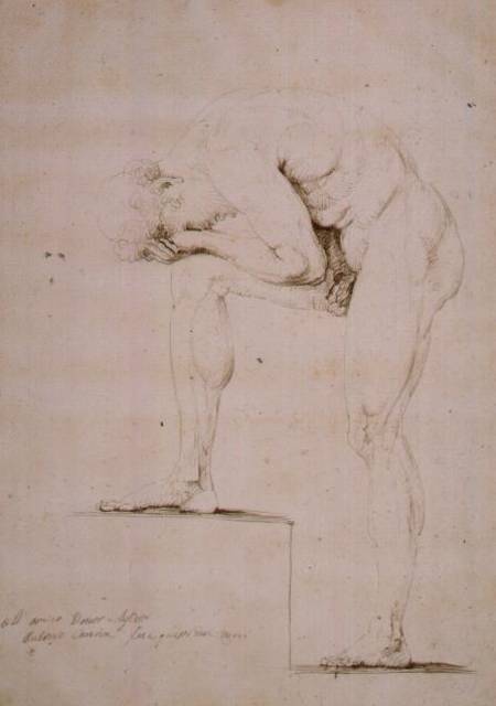 Male Nude Crying (pencil on paper) od Antonio Canova