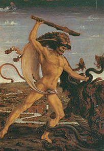 Herkules und die Hydra od Antonio del Pollaiuolo