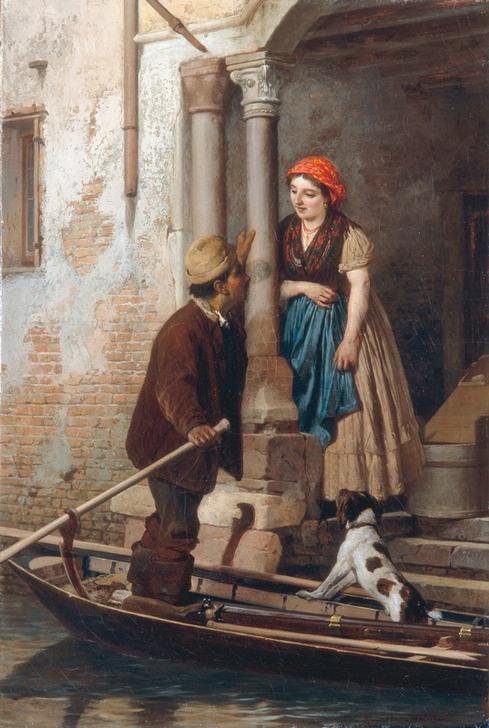 Courtship in Venice od Antonio Ermolao Paoletti