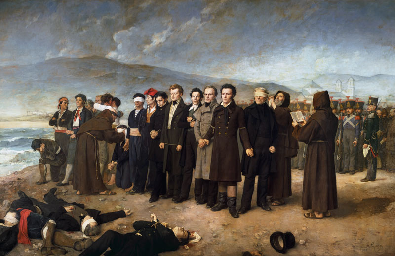 Execution of Jose Maria de Torrijos y Uriarte (1791-1831) and his Companions in 1831 od Antonio Gisbert
