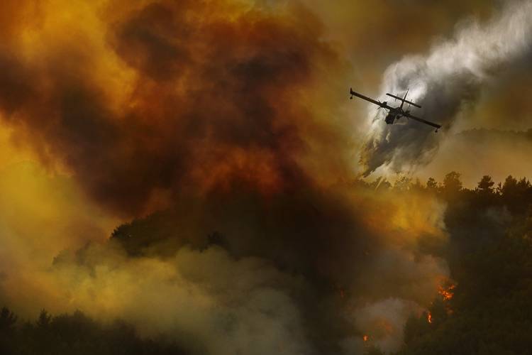 Fire in National Park of Cilento (SA) - Italy od Antonio Grambone