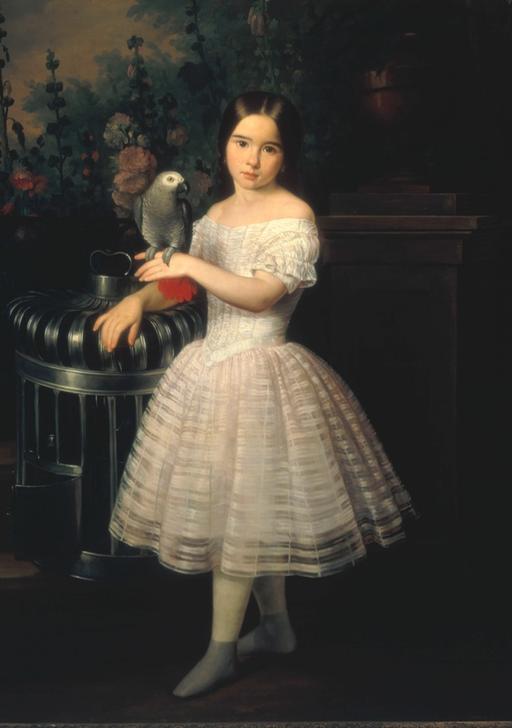 Portait of Rafaela Flores Calderón as a child od Antonio Maria Esquivel