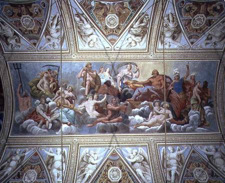The Gods on Olympus, ceiling painting od Antonio Maria Viani