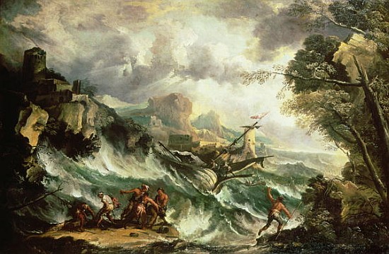 Seascape with Shipwreck, c.1700-07 (also see 123093) od Antonio Marini