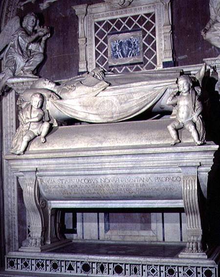 The Tomb of the Cardinal of Portugal, detail od Antonio Rossellino