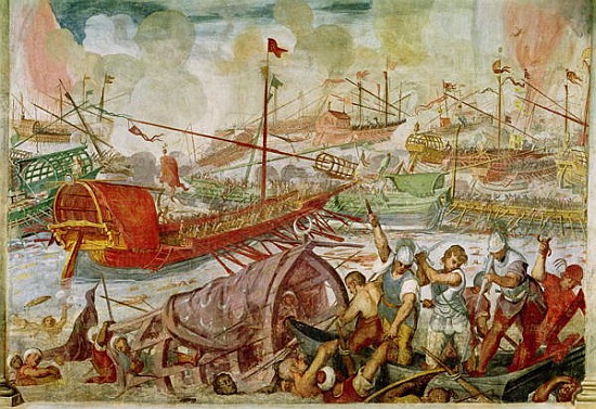 The Battle of Lepanto, October 1571 od Antonio Vassilacchi