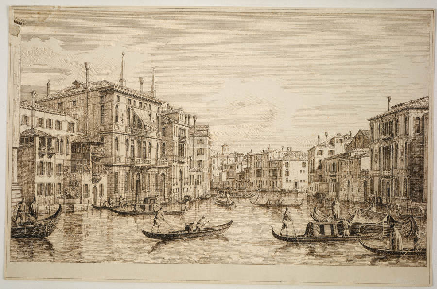 Ansicht des Canal Grande mit dem Palazzo Falier, dem Palazzo Guistinian-Lolin und dem Palazzo Contar od Antonio Visentini