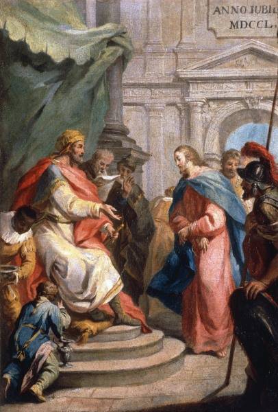 A.Zucchi / Christ bef.Caiaphas / 1750 od Antonio Zucchi