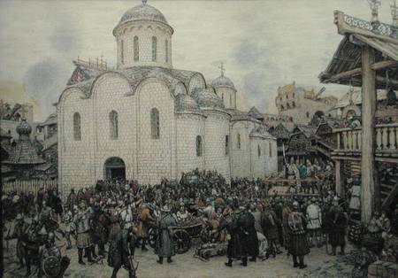 The Defence of the Town od Apollinari Mikhailovich Vasnetsov