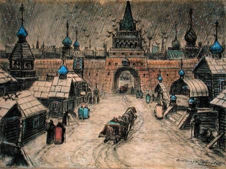 Old Moscow od Apollinari Mikhailovich Vasnetsov