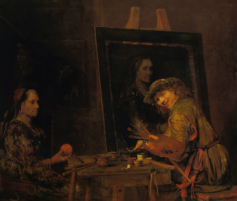 Self-Portrait as Zeuxis Portraying an Ugly Old Woman od Arent de Gelder