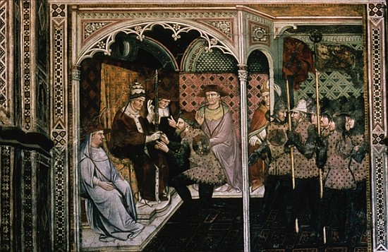Pope and Emperor, c.1408-1410 od Aretino Luca Spinello or Spinelli