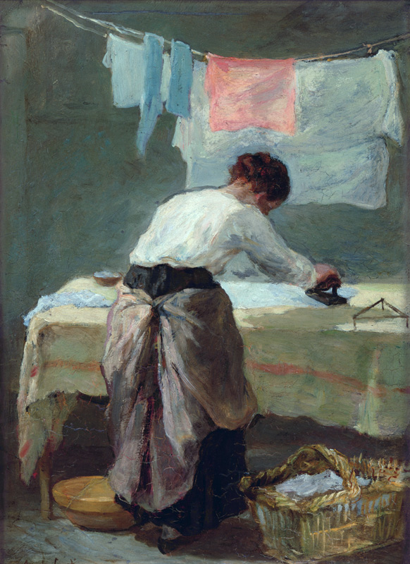 Woman Ironing od Armand-Desire Gautier