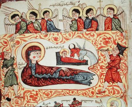Ms 404 fol.1v The Nativity, from a Gospel od Armenian School