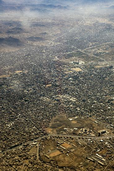 Jemen - Sanaa aus der Luft od Arno Burgi