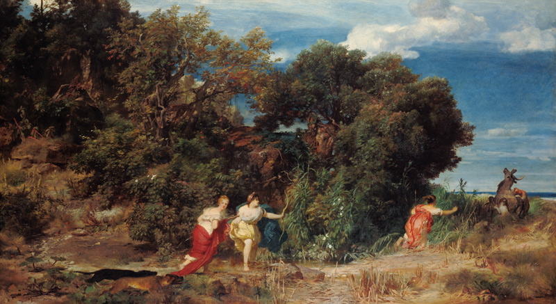 The hunting of Diana. od Arnold Böcklin