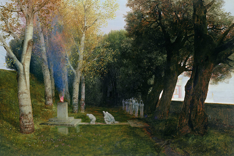 Sacred Grove od Arnold Böcklin