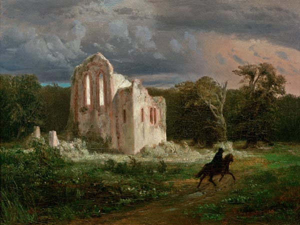 Moonlit Landscape w.Ruins od Arnold Böcklin