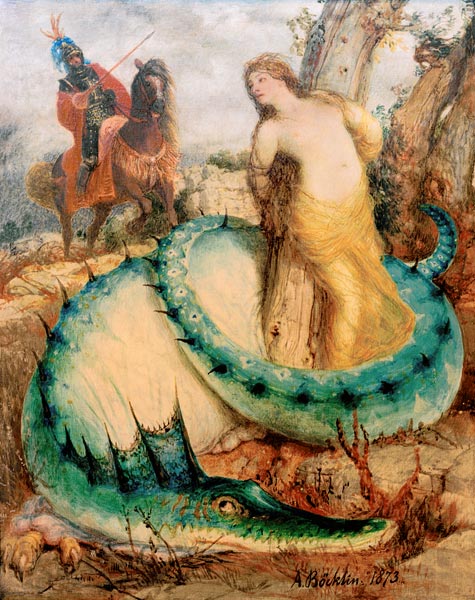 Angelica and the Dragon od Arnold Böcklin