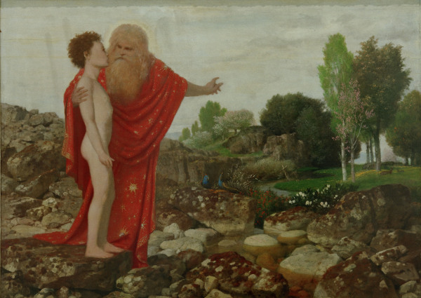 God shows Adam Paradise, Boecklin od Arnold Böcklin