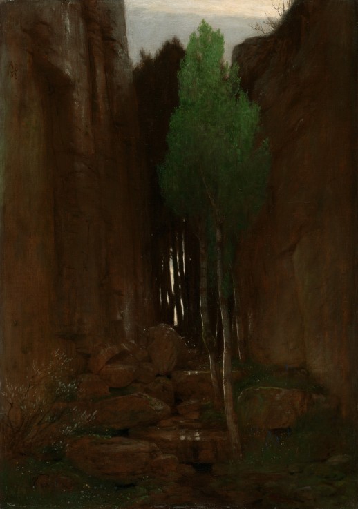 Spring in a Narrow Gorge od Arnold Böcklin