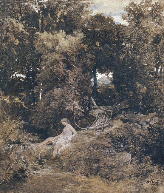 A Nymph at the Fountain (Pan, Chasing a Nymph) od Arnold Böcklin