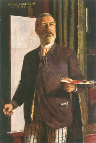 Self-portrait in the studio od Arnold Böcklin