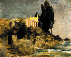 Villa by the sea outline od Arnold Böcklin