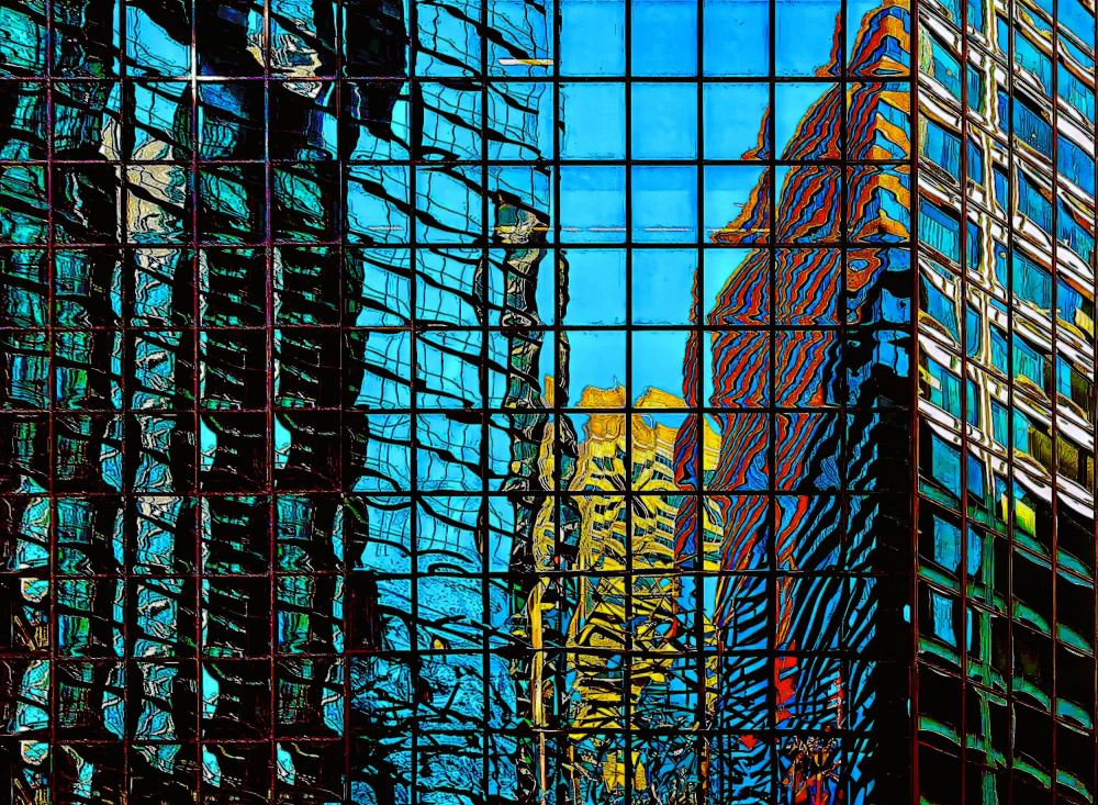 Reflections in glass - Los Angeles California od Arnon Orbach