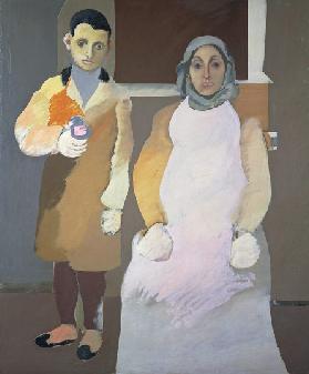 The artist and his mother, ca 1926-1936, by Arshile Gorky (1904-1948), oil on canvas, 152x127 cm. Un