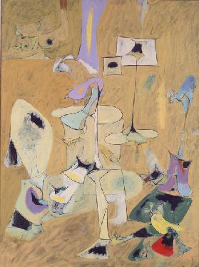 The Betrothal II, 1947 (oil & ink on canvas)
