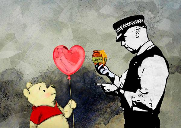 Banksy, Hello Winnie The Pooh od Benny Arte