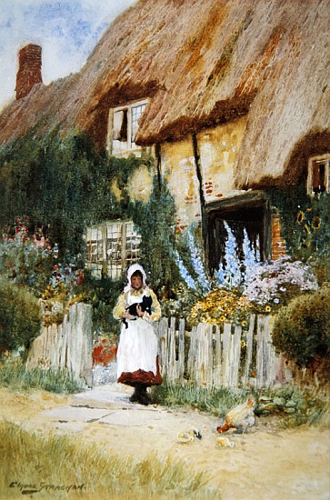By the Cottage Gate od Arthur Claude Strachan