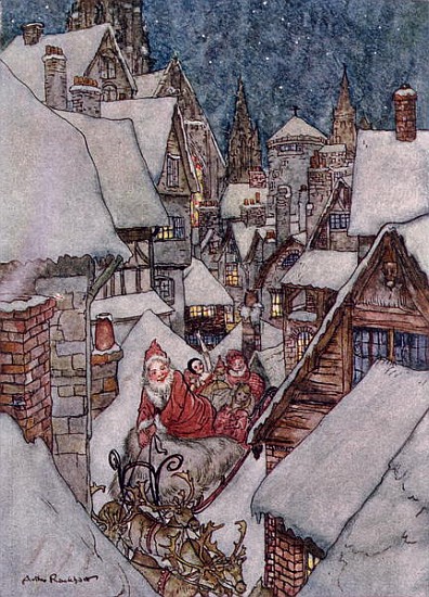 Christmas illustrations, from ''The Night Before Christmas'' by Clement C. Moore od Arthur Rackham