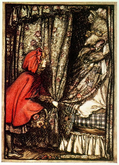 Little Red Riding Hood od Arthur Rackham