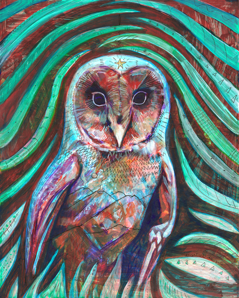 Owl Heart by Elizabeth DAngelo od ArtLifting ArtLifting