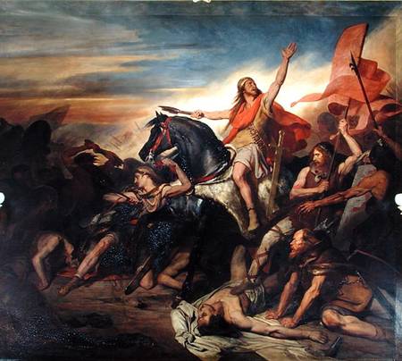 Battle of Tolbiac in AD 496 od Ary Scheffer