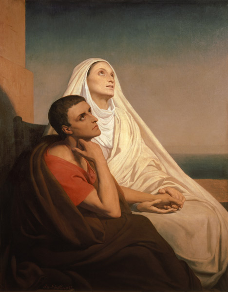 St. Augustin with his mother, St. Monika. od Ary Scheffer