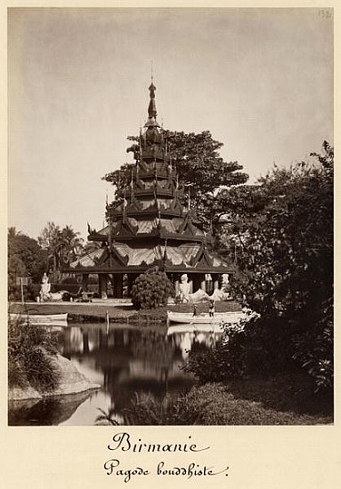 Buddhist rest house, Moulmein, Burma, c.1875 (albumen print from a glass negative) od (attr. to) Colin Roderick Murray