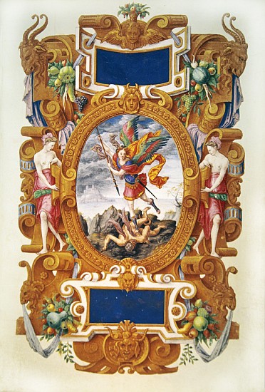The archangel Saint Michael defeats the dragon od (attr. to) Jean the Elder Cousin