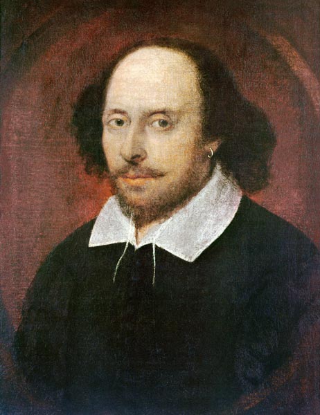 Portrait of William Shakespeare (1564-1616) c.1610 od (attr. to) John Taylor