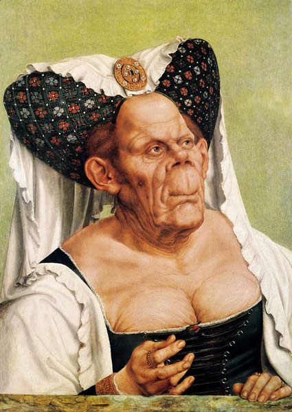 A Grotesque Old Woman, possibly Princess Margaret of Tyrol, c.1525-30 od (attr. to) Quentin Massys